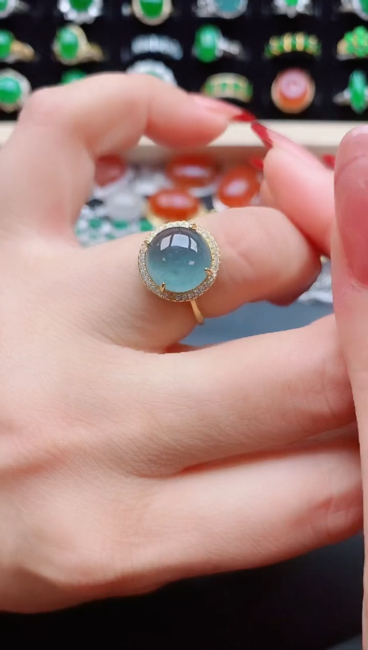 【闪购商品】翡翠戒指银S925镶嵌321312