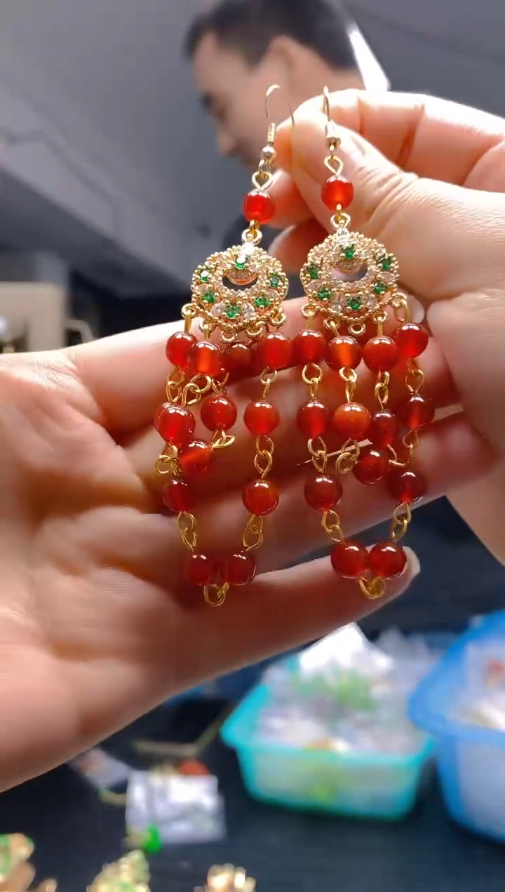 【闪购商品】玛瑙/玉髓耳饰合金031玛瑙饰品