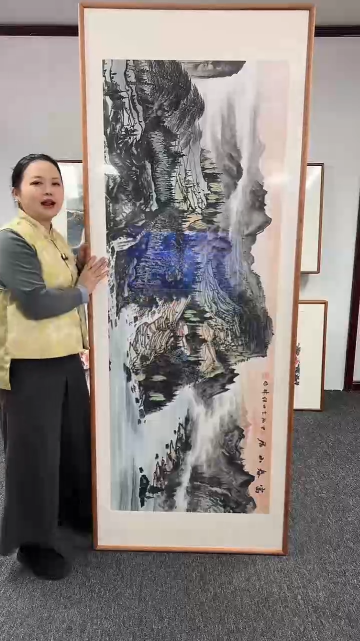 【闪购商品】国画富春山居图210*80绘画作品