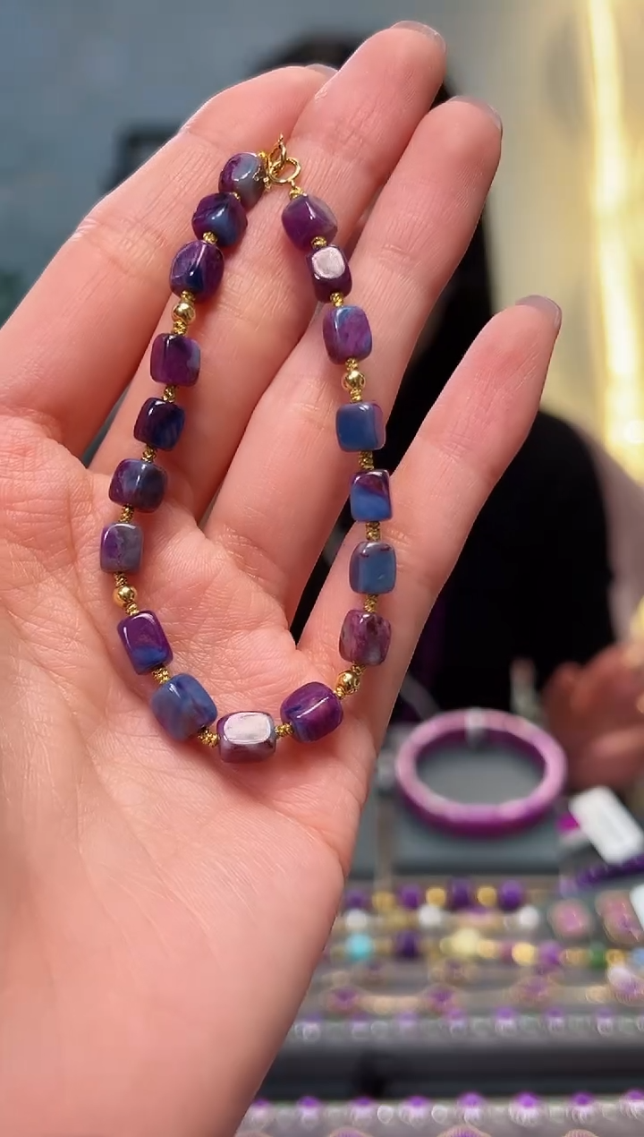 【闪购商品】苏纪石（舒俱来）手链18K金镶嵌1