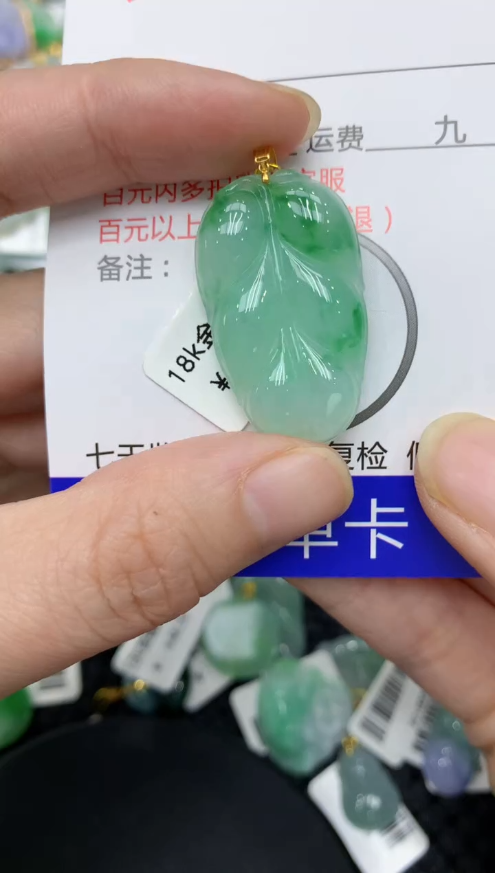 【闪购商品】翡翠颈饰18K金镶嵌111111111