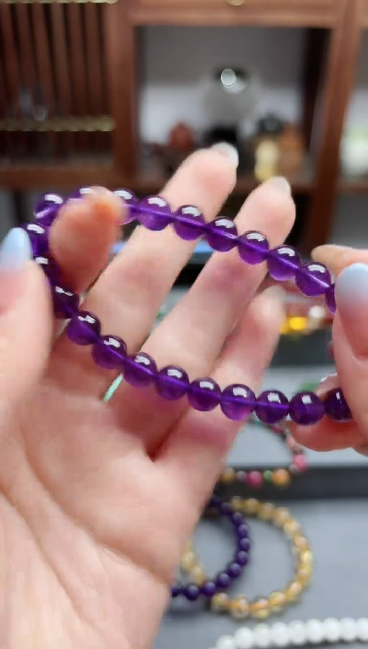 【闪购商品】水晶手串未镶嵌紫水晶手串 ZD