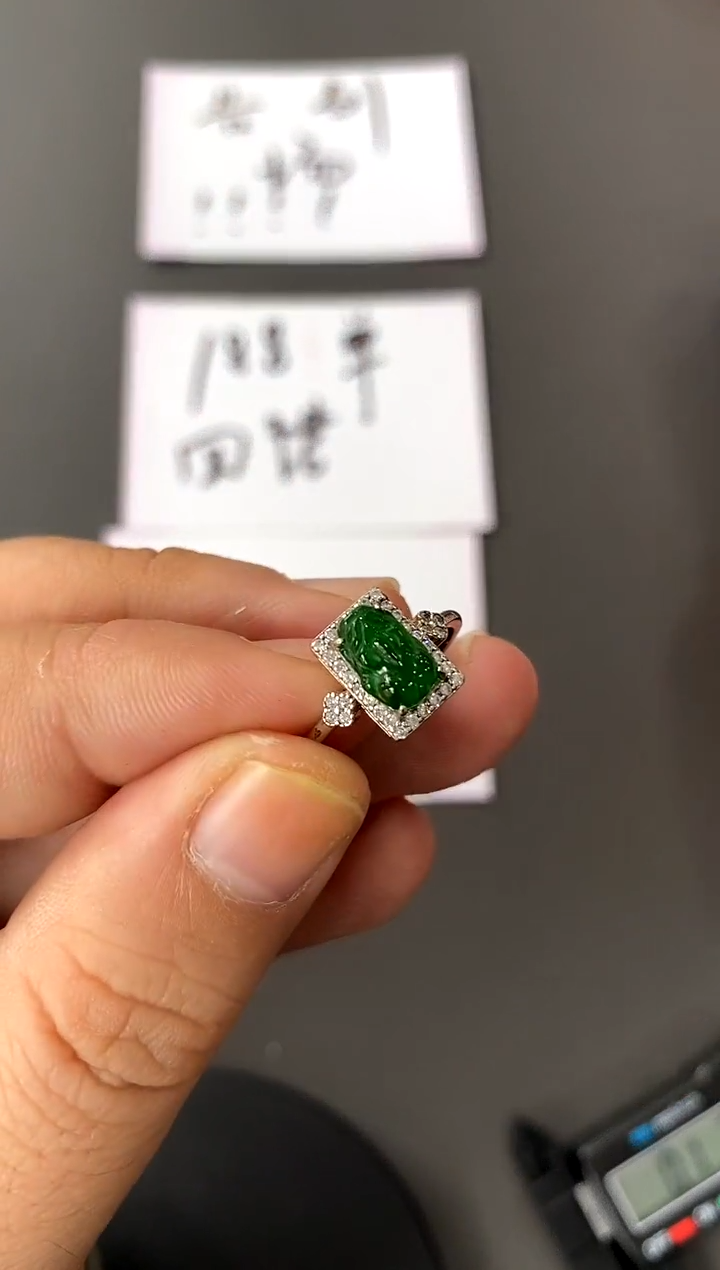 【闪购商品】翡翠戒指银S925镶嵌买断价