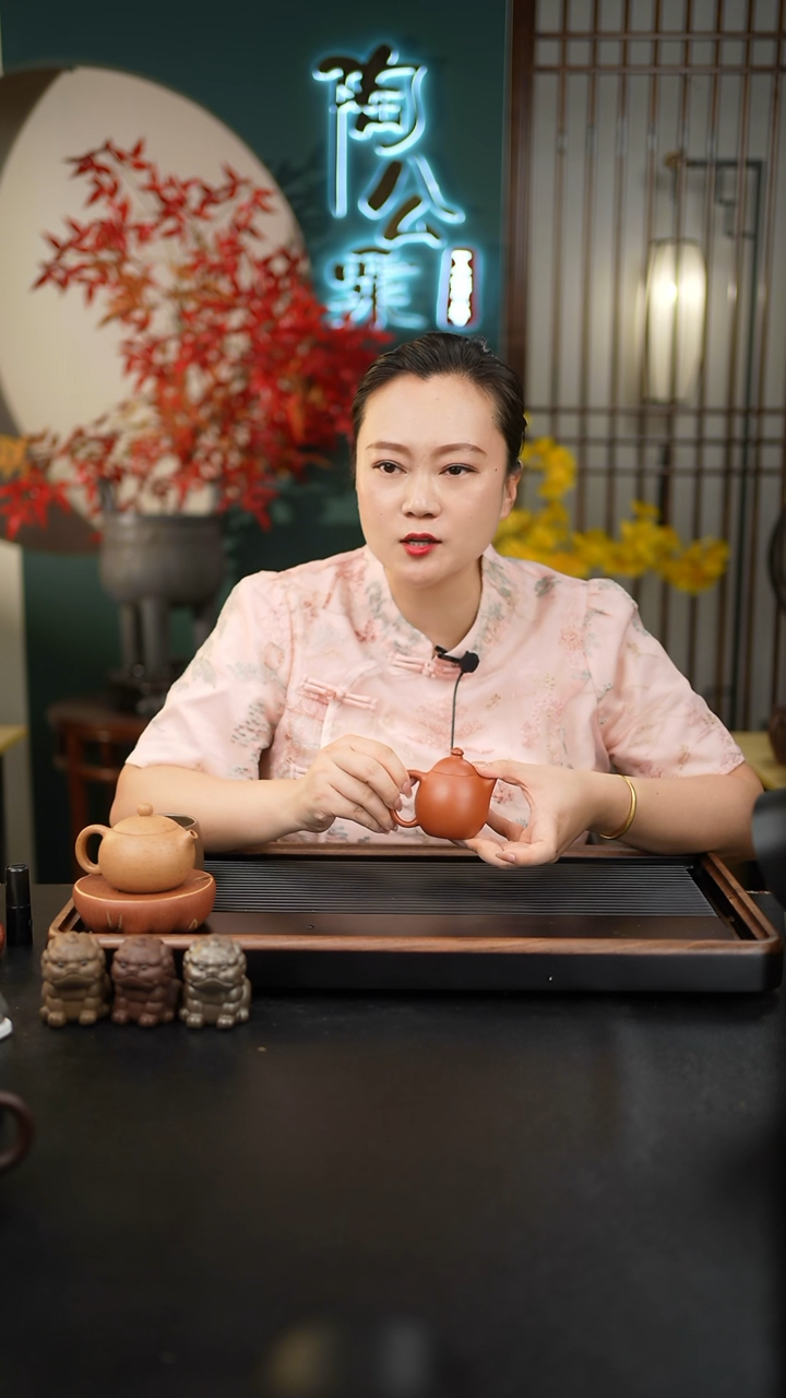 茶壶紫砂赵庄朱泥龙蛋125cc叶晓敏