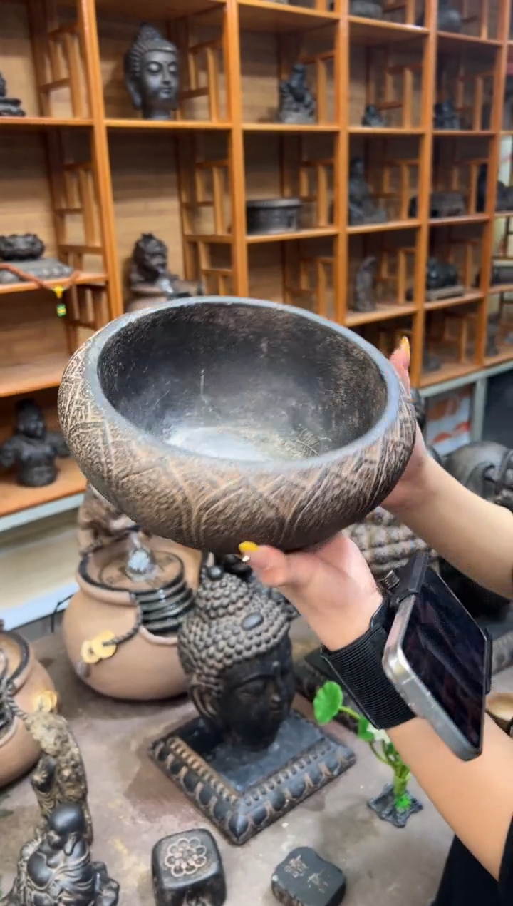 陶土【火山泥】莲花钵