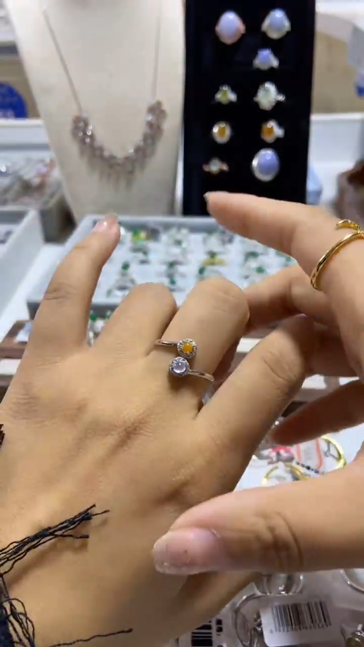 【闪购商品】翡翠戒指银S925镶嵌缅甸天然a货翡翠戒指