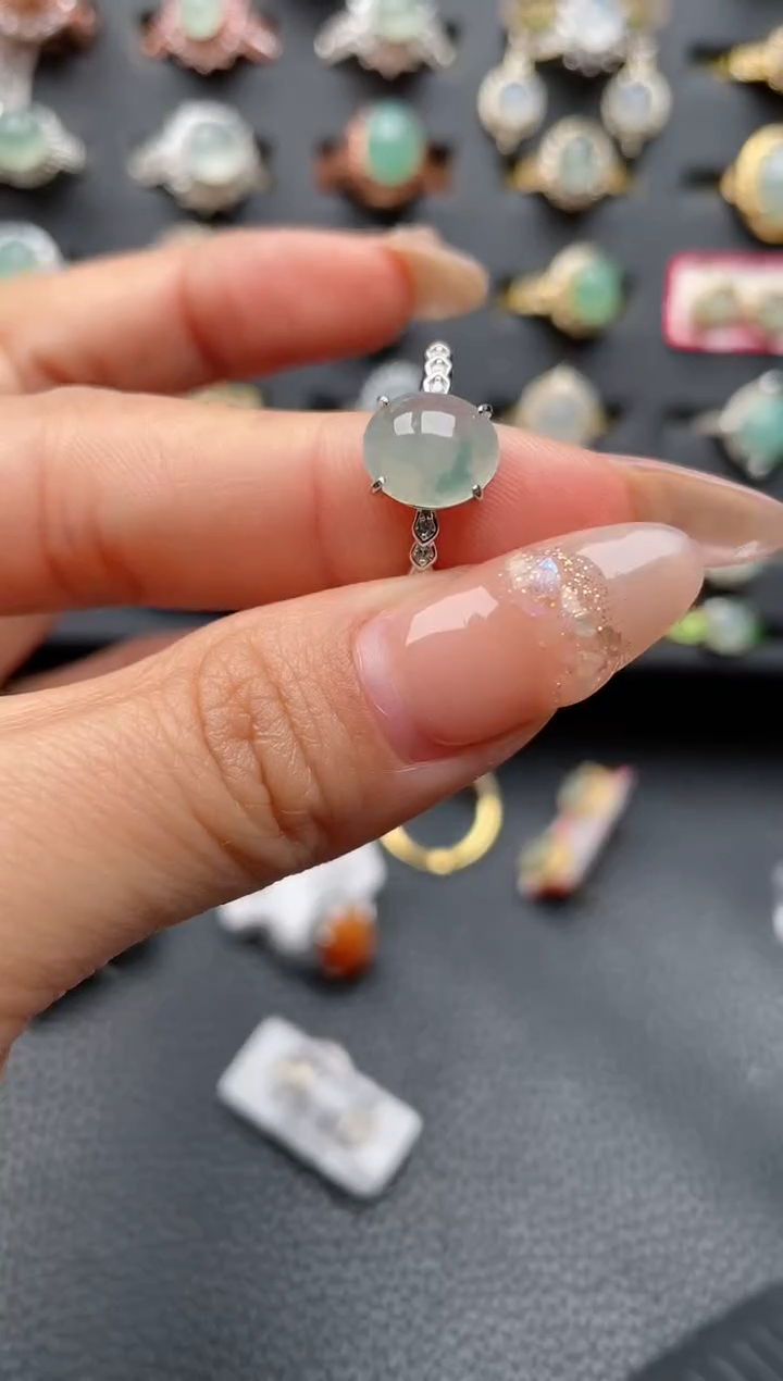 【闪购商品】翡翠戒指银S925镶嵌2222222222  23