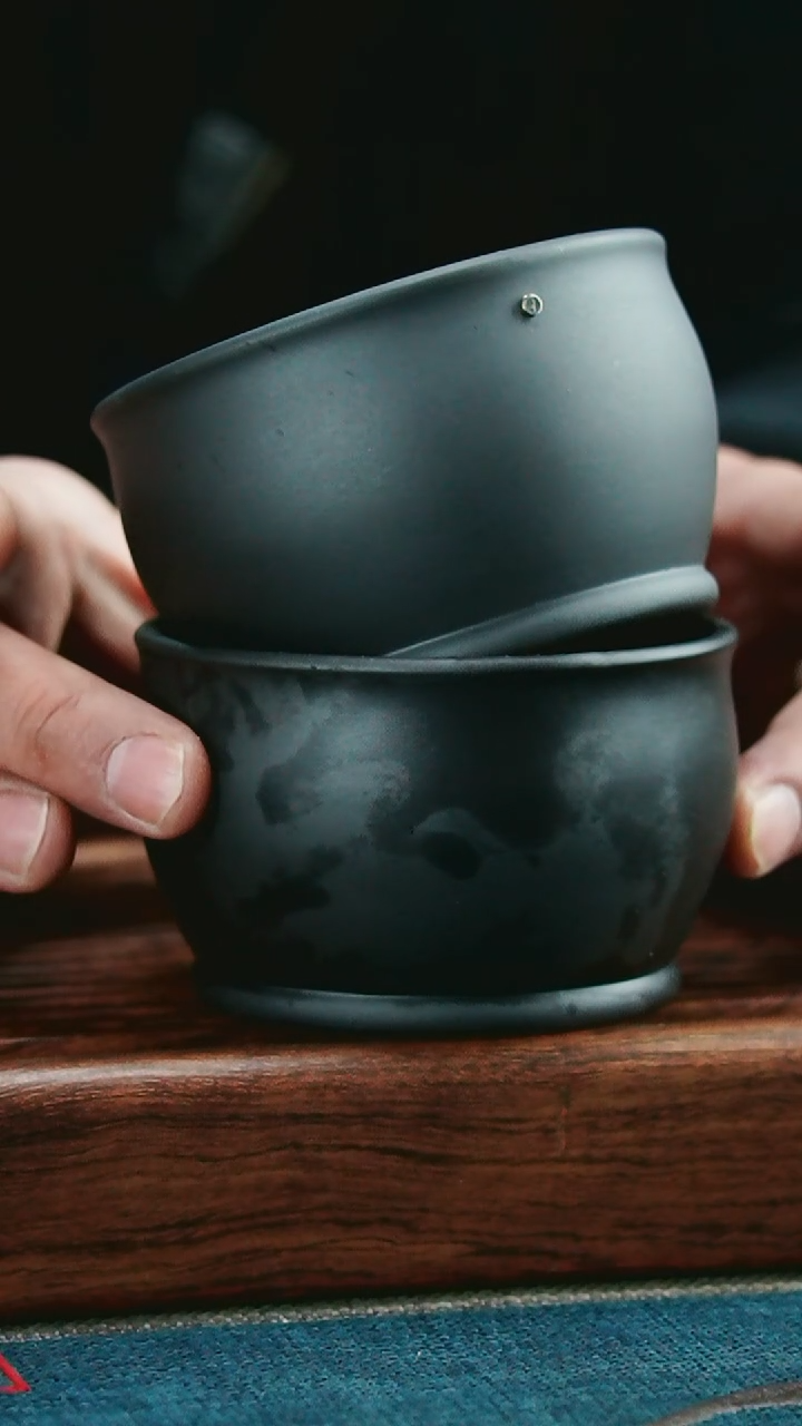 【闪购商品】紫砂茶杯石黄矮缸紫砂主人杯