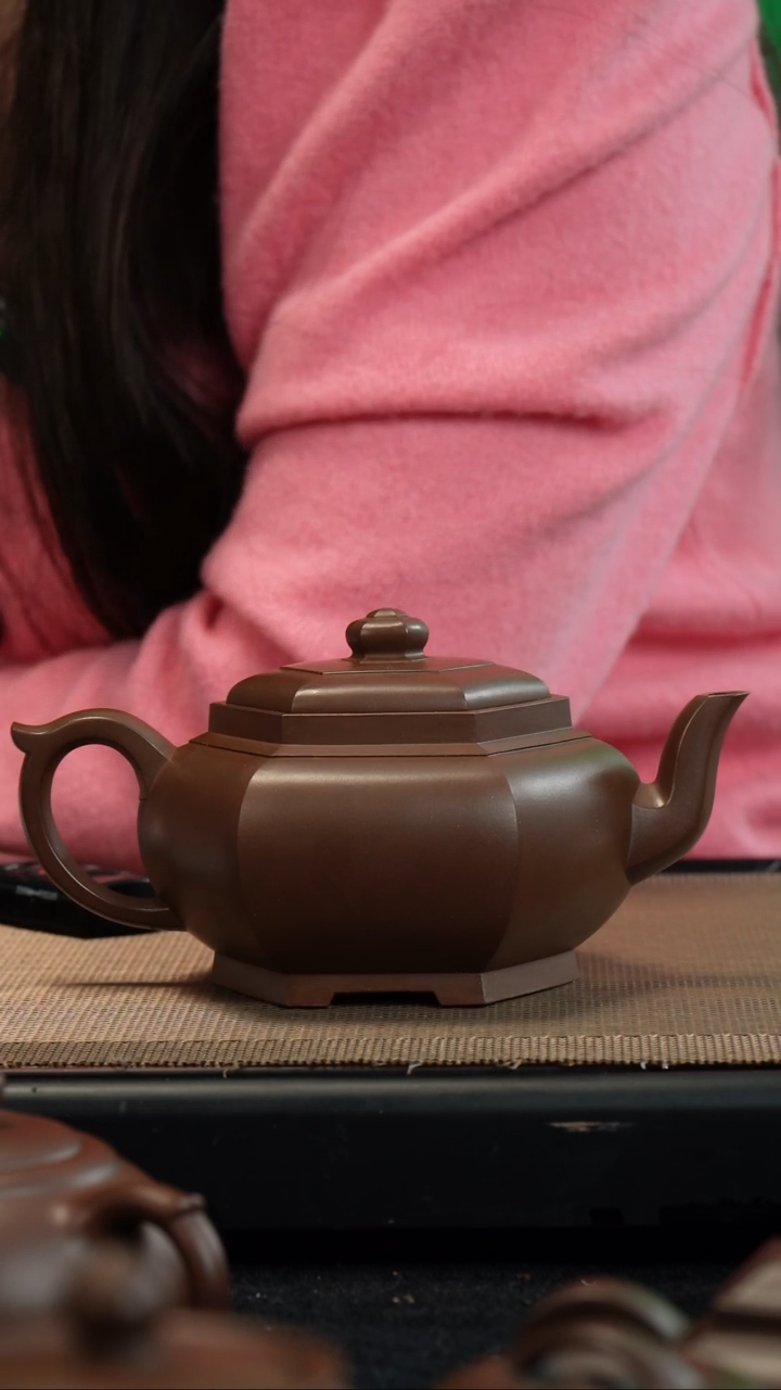 【闪购商品】紫砂茶壶老紫泥六方华灯