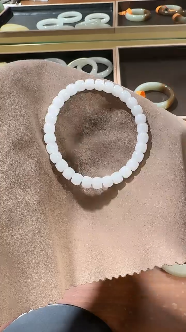 【闪购商品】和田玉手串未镶嵌0949  极限弧手串