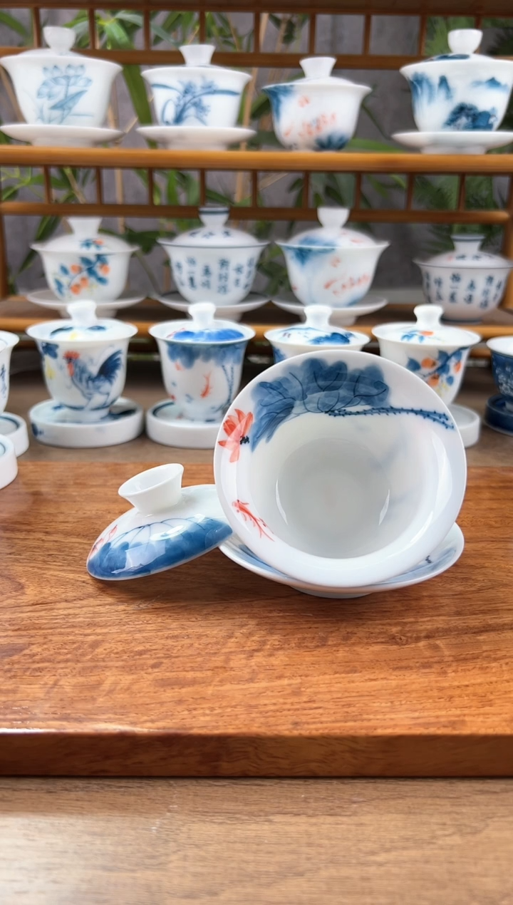 【闪购商品】微瑕线条莲130ML內绘三才