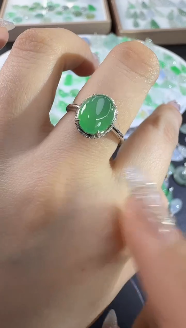 18K金镶嵌戒指翡翠H1204-1501-521