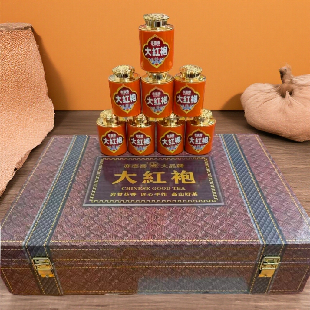 天心岩大红袍-莲花罐100克岩骨花香正岩大红袍