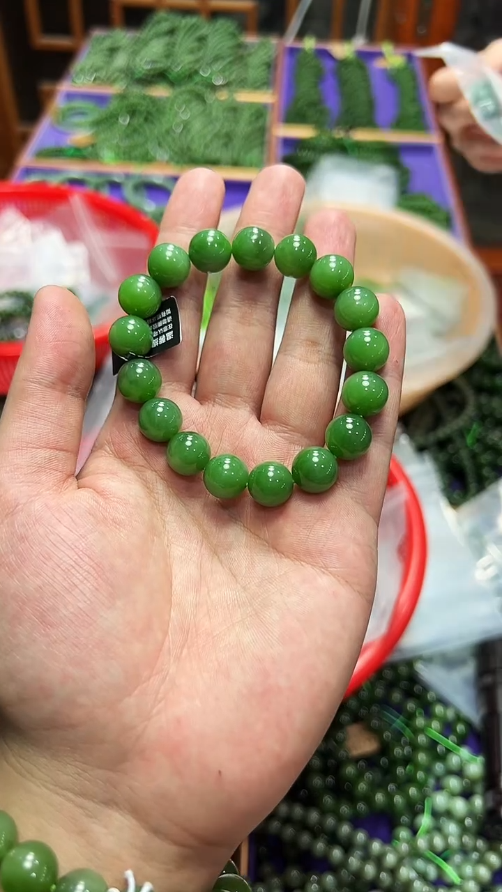 未镶嵌手串和田玉俄料手串卡12