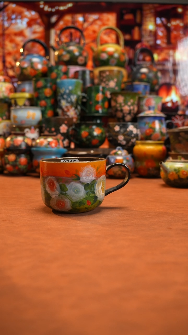 油画   釉下彩  杯子