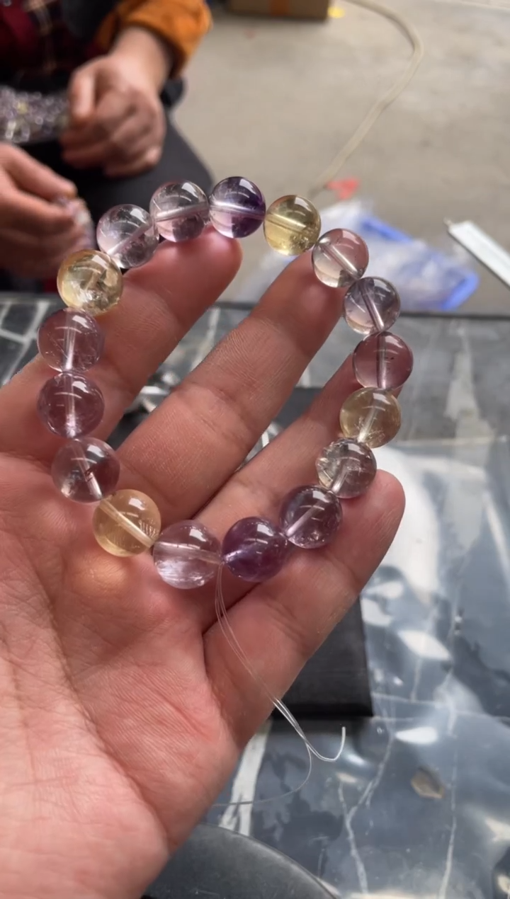 【闪购商品】水晶原石未镶嵌天然水晶手串卡12mm拍7单99发1