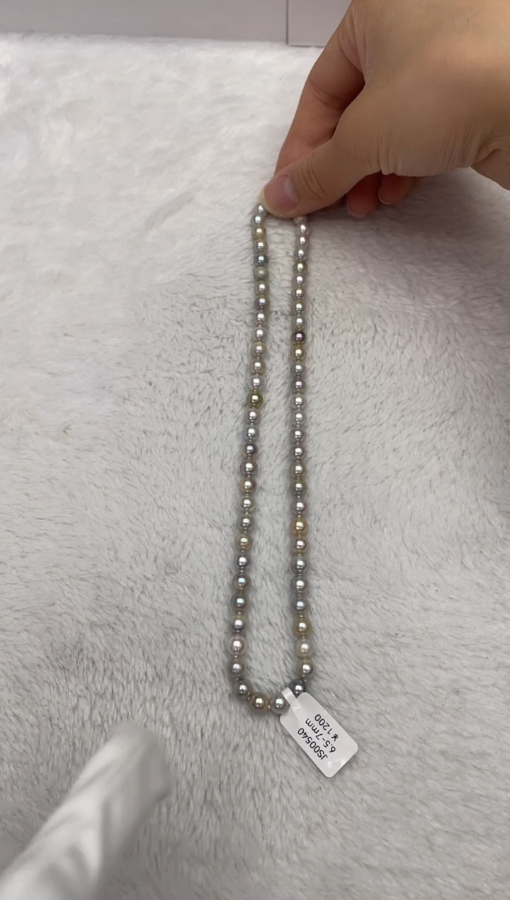【闪购商品】海水珍珠项链未镶嵌AK真多麻6.5-7mm（多样性发一）