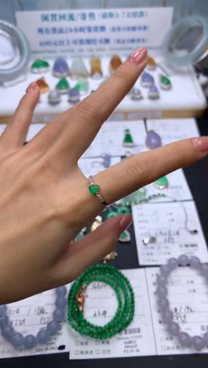 【闪购商品】定制翡翠18K金镶嵌模式推广期24小时鉴赏期