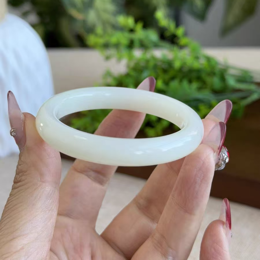 09和田玉白玉正圈手镯