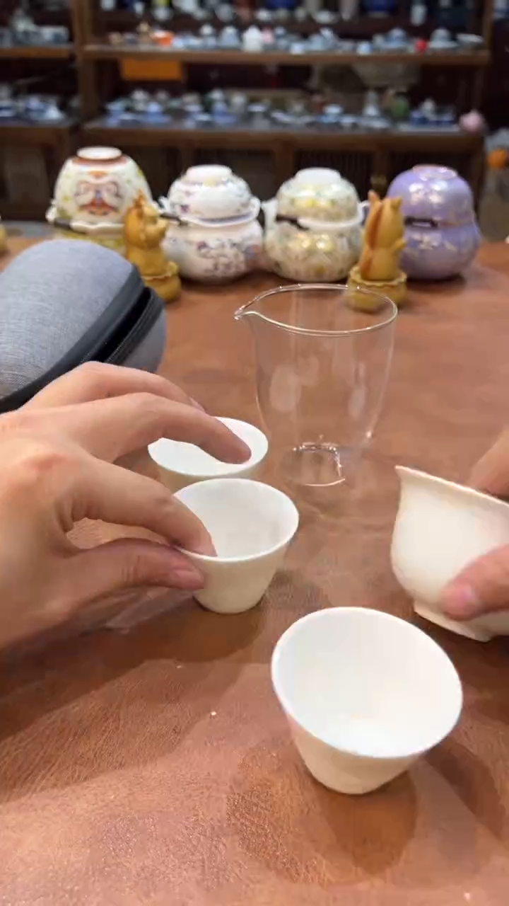 真的很便宜会开片的旅行茶具