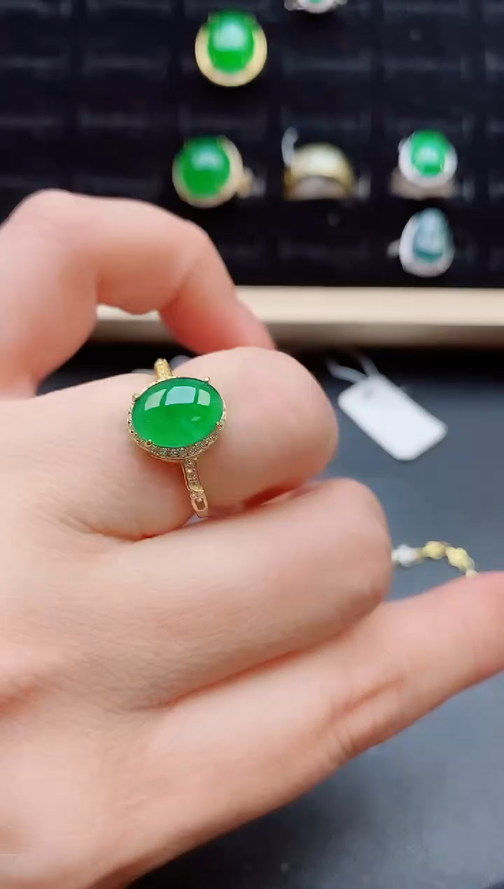 【闪购商品】翡翠戒指银S925镶嵌12121