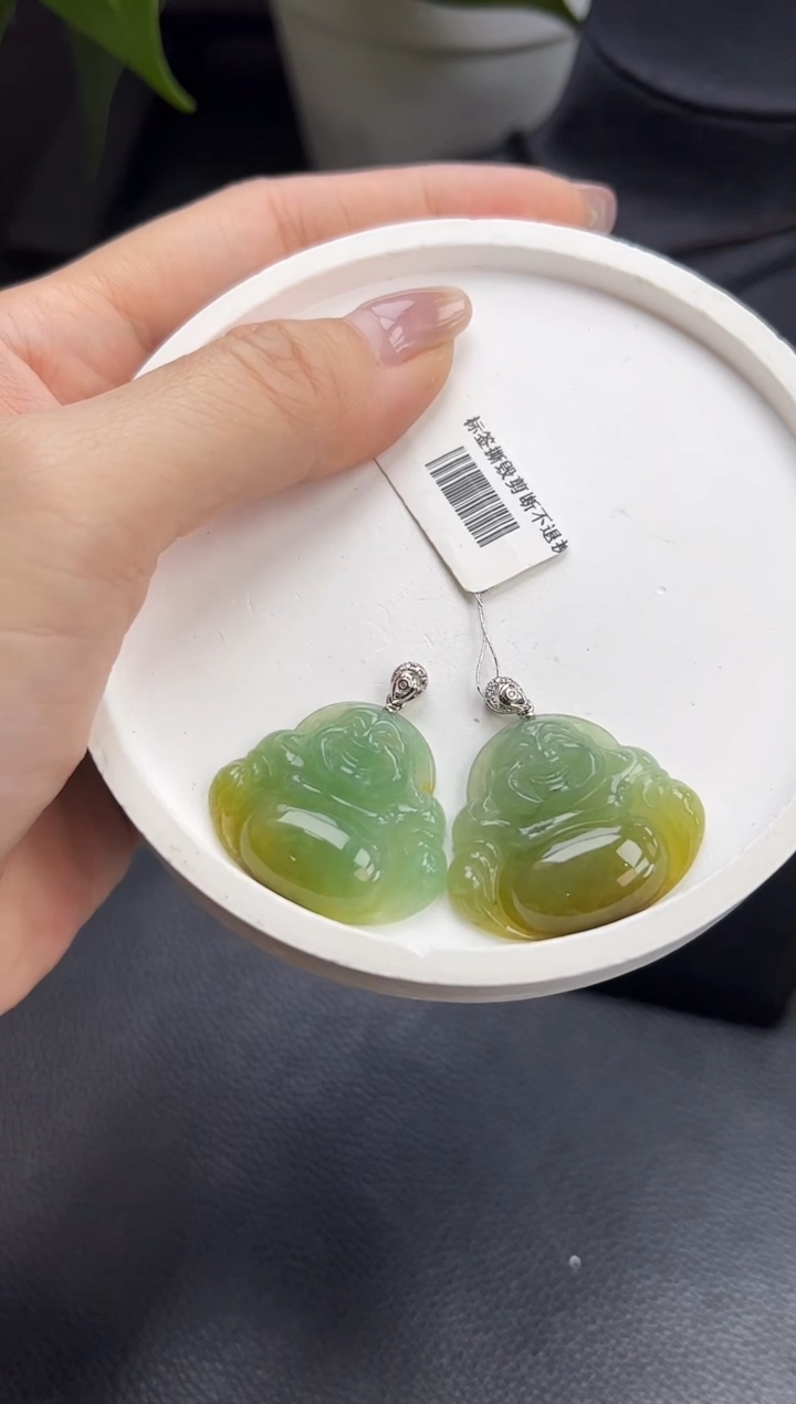 【闪购商品】翡翠颈饰18K金镶嵌YM774-1佛公多样性发一