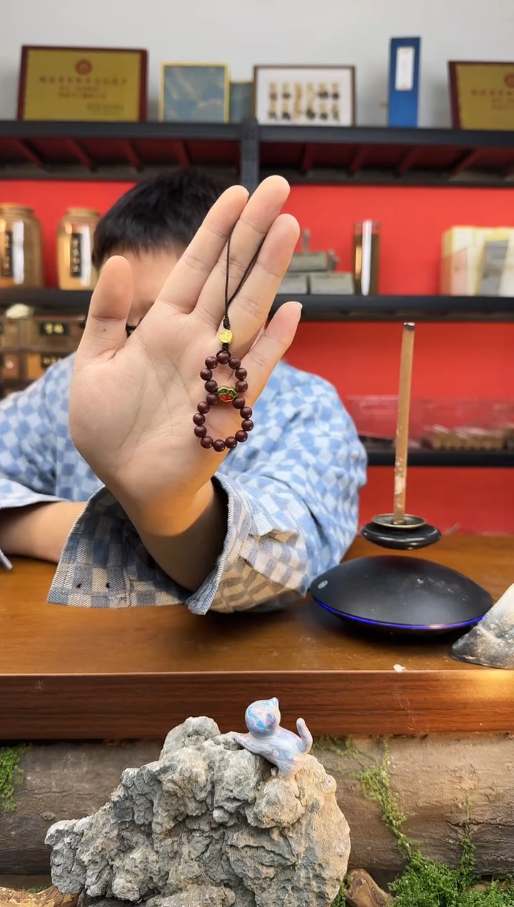 合香珠 18颗朱砂痣 葫芦挂饰