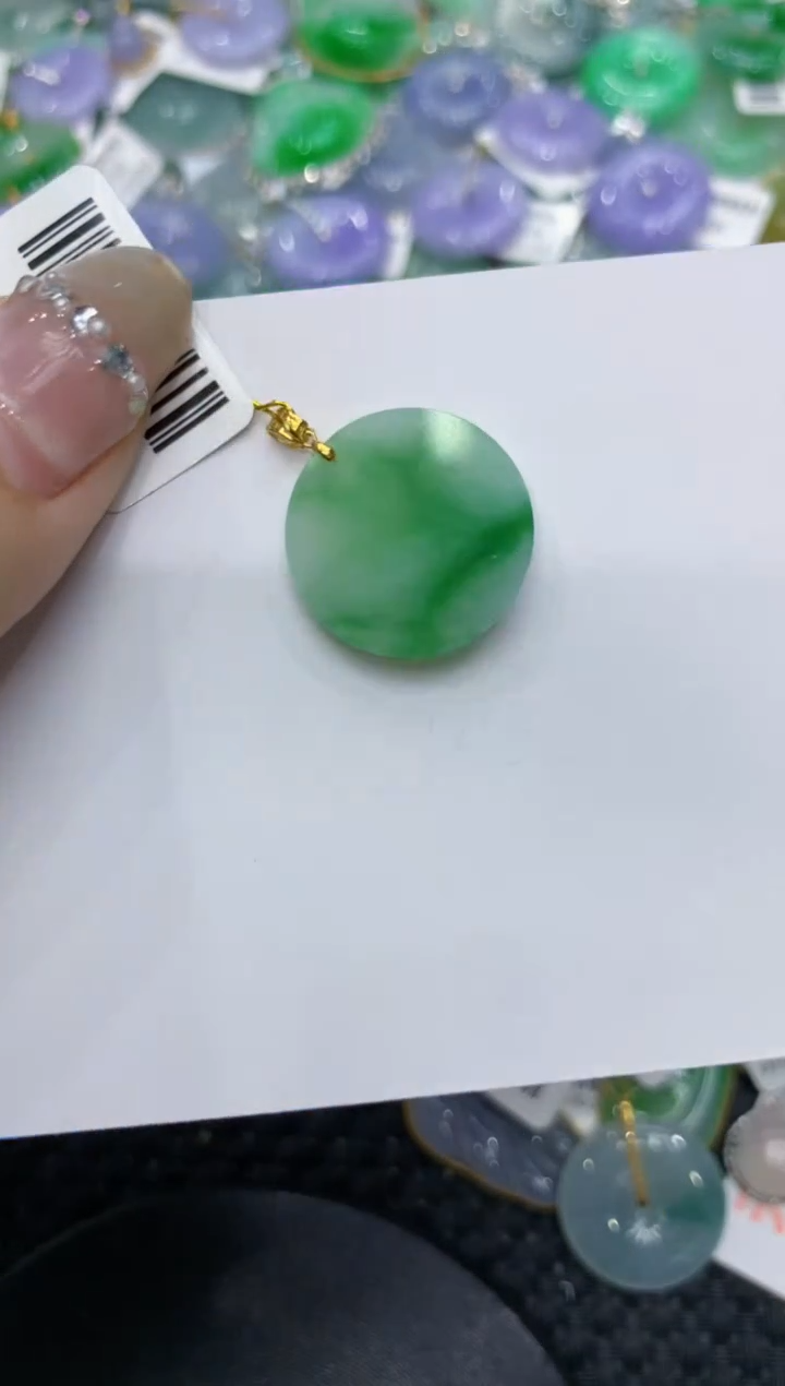 【闪购商品】翡翠颈饰18K金镶嵌222222222