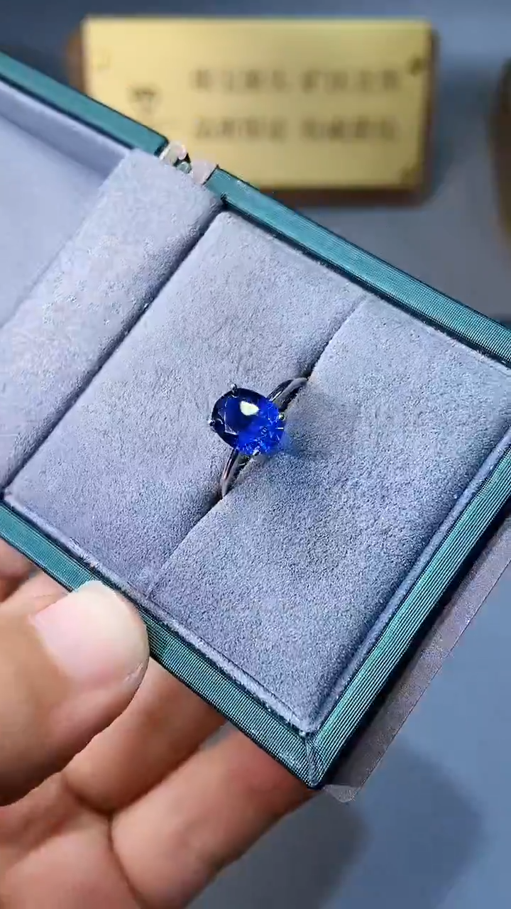 【闪购商品】蓝宝石戒指银S925镶嵌3544