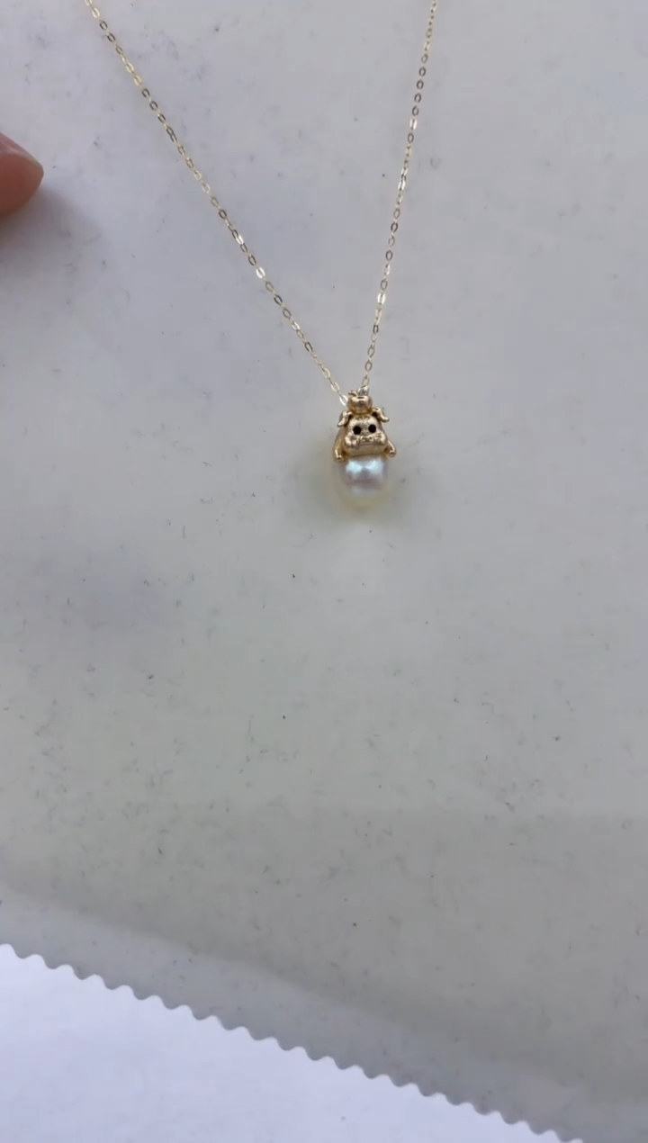 颈饰银S925镶嵌海水珍珠  