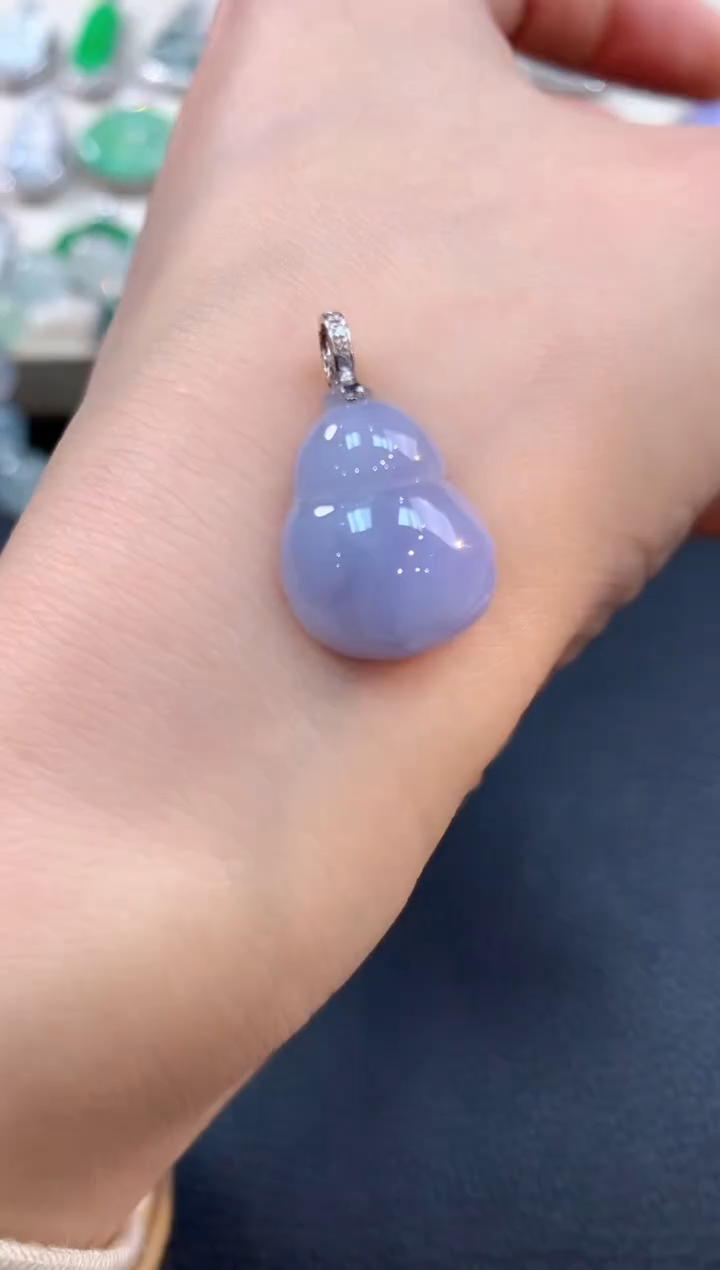 【闪购商品】翡翠吊坠(不含链)18K金镶嵌b12紫货有色差