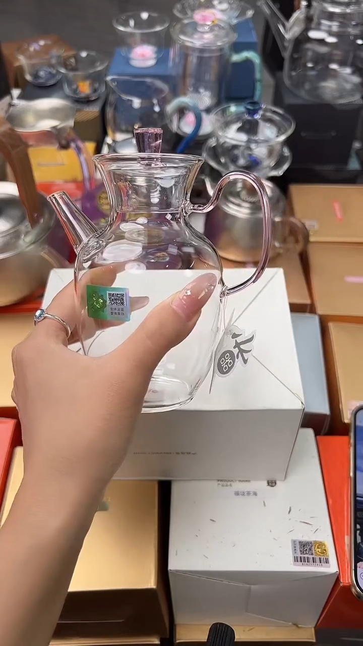 @@禾器晶彩悦心壶粉色