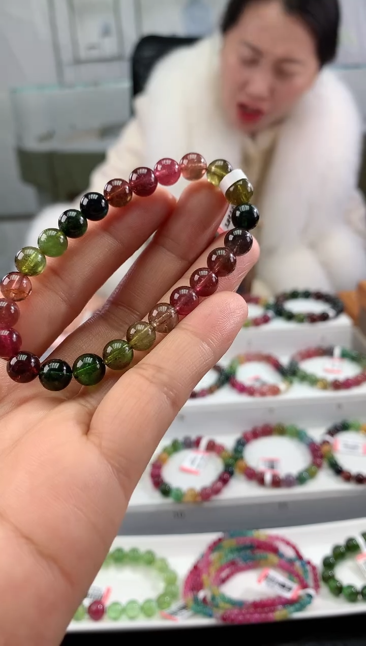 【闪购商品】碧玺手串未镶嵌多样性发一条