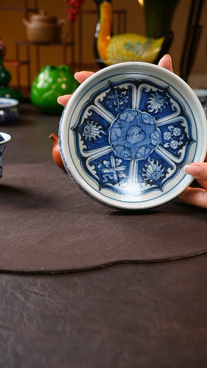 【闪购商品】元风青花宝相壶承