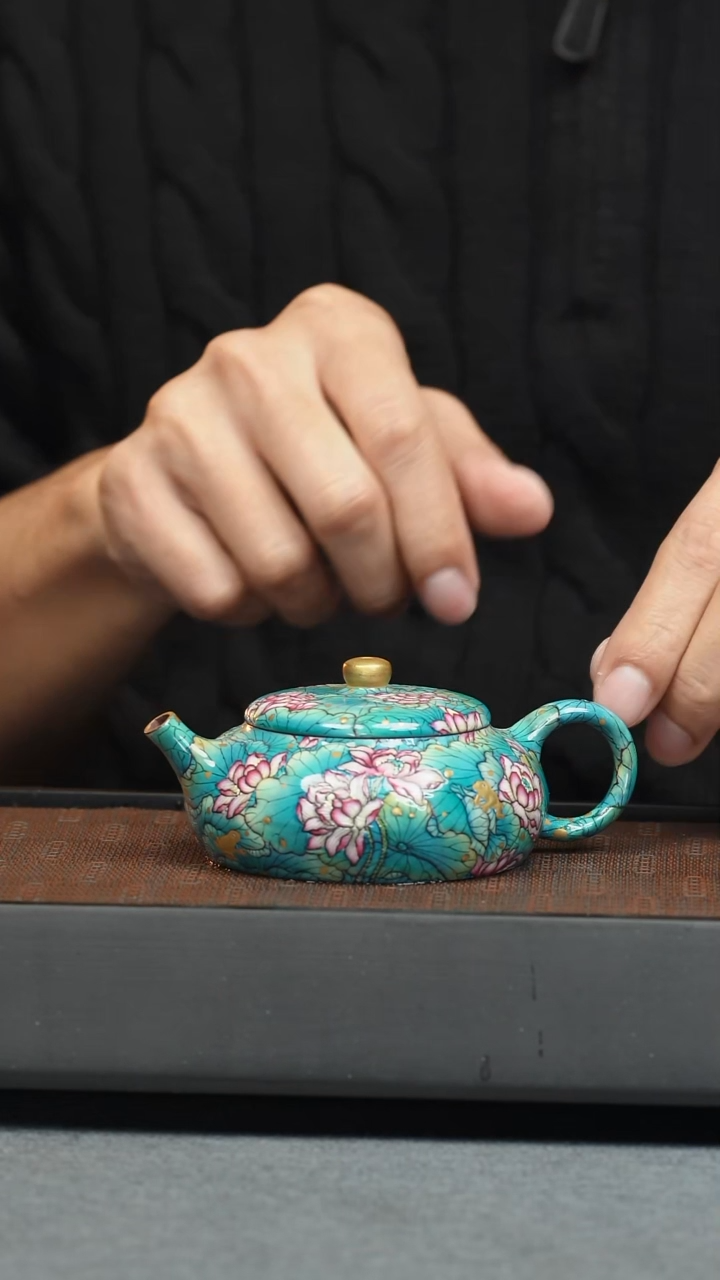 【闪购商品】紫砂茶壶五堂 荷塘月色二代