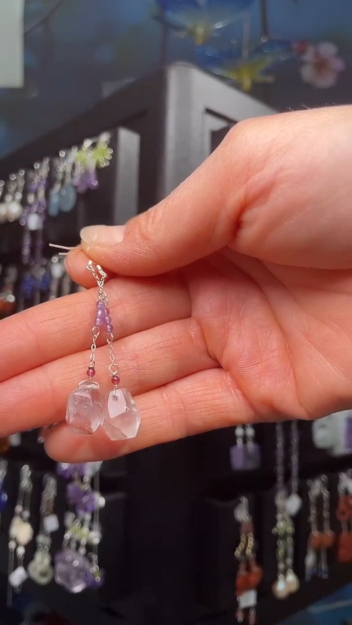 银S925镶嵌耳饰紫晶?****?紫气东来☀顺