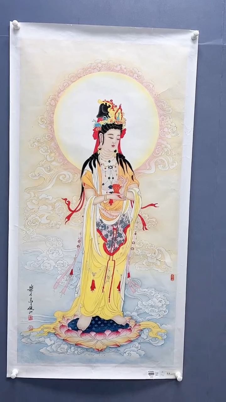 【闪购商品】绘画刘伟绘画8平尺金/红袍人物