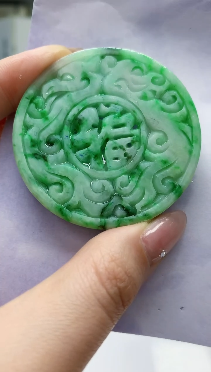 【闪购商品】定制翡翠未镶嵌4829jw-毛货挂件104