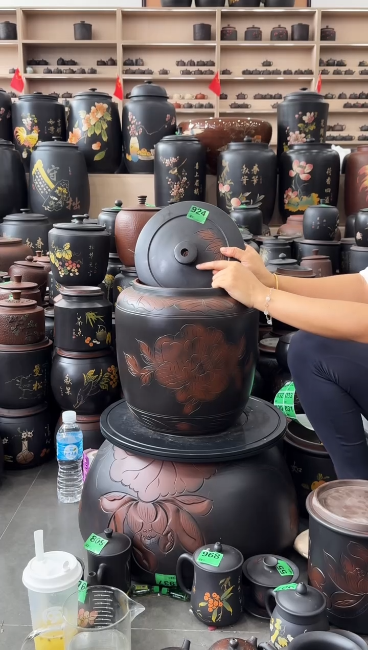 罐完品小水缸13升 牡丹花  924 