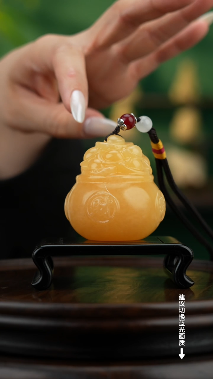 玉【聚宝盆】天然玉石手把件