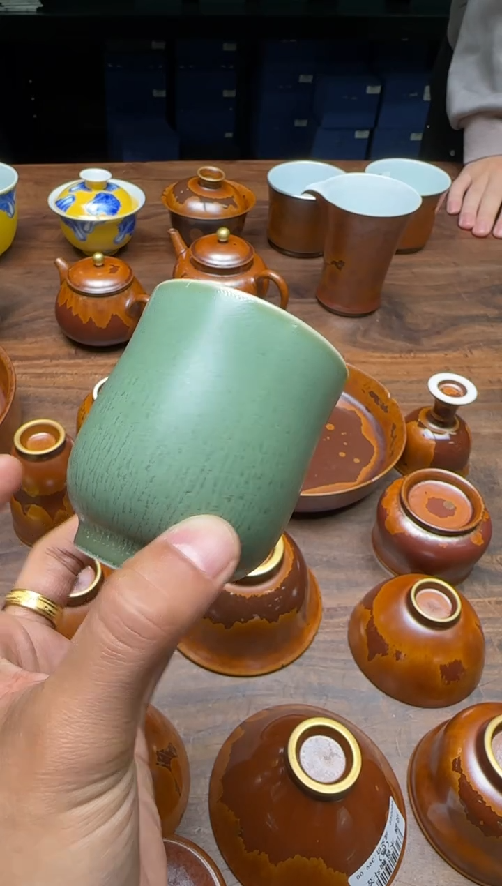 荣器 西瓜皮束腰高杯