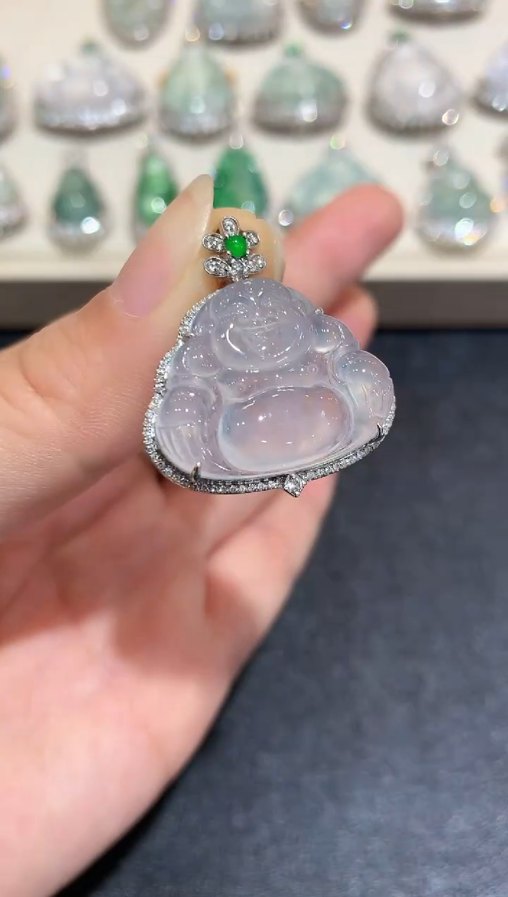 【闪购商品】翡翠颈饰18K金镶嵌 B58   