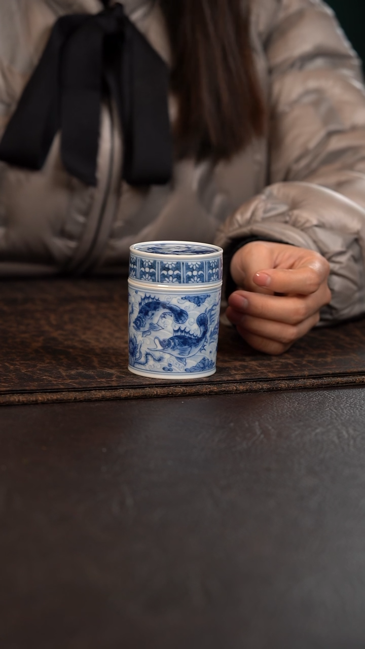 【闪购商品】杯望月怀古淡海水鱼藻香粉罐