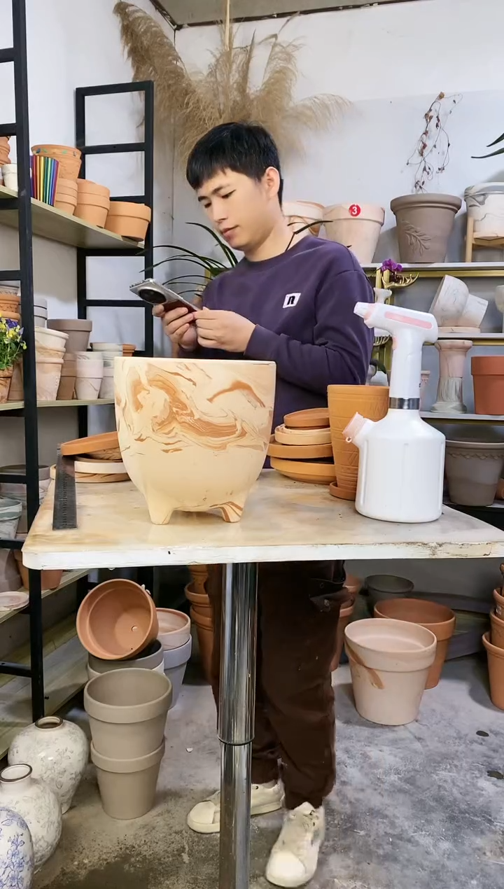 【闪购商品】红陶21*21玛奇朵蛋壳 1盆无托