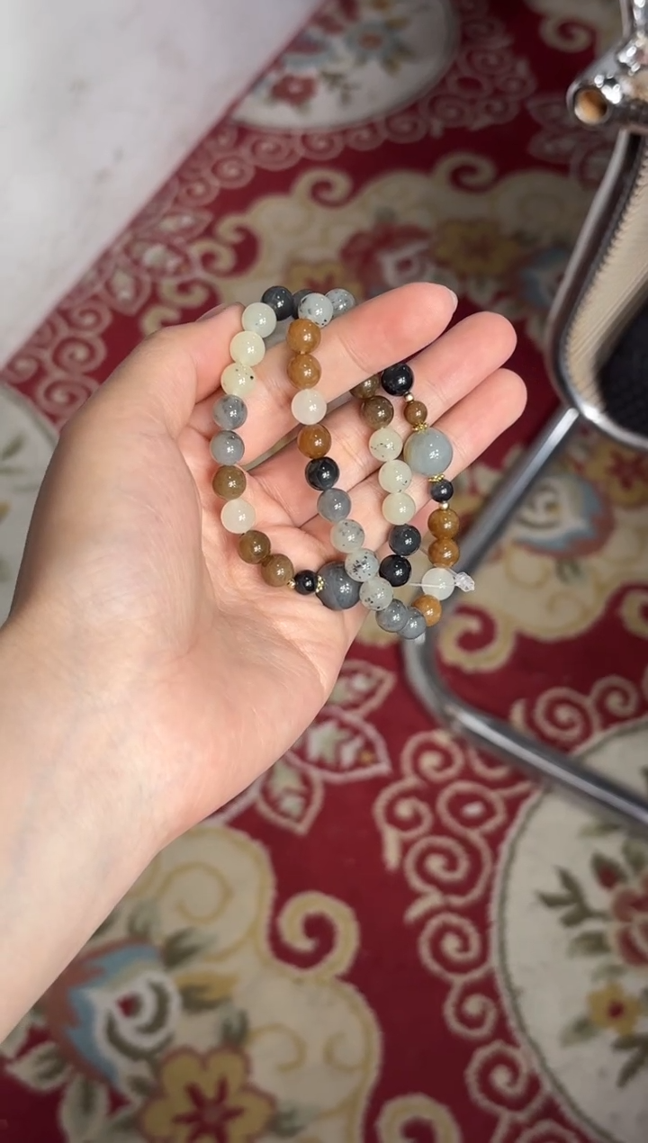 【闪购商品】和田玉手串未镶嵌若羌微色差卡8多样性发货