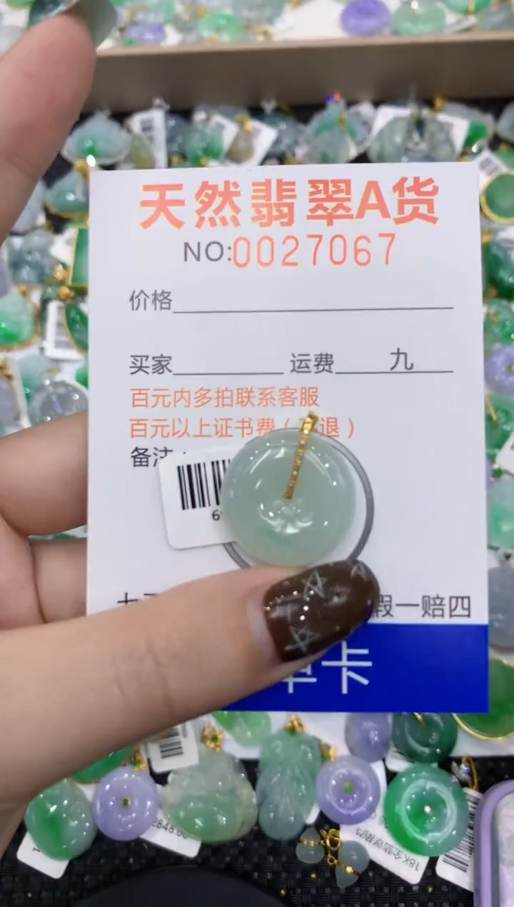 【闪购商品】翡翠颈饰18K金镶嵌1111111111