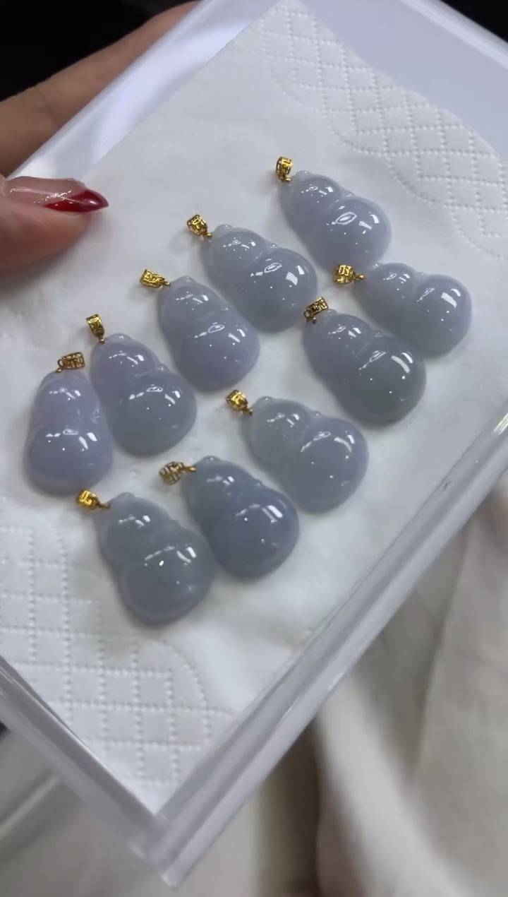 【闪购商品】翡翠颈饰18K金镶嵌A263多样性发一件/配绳子