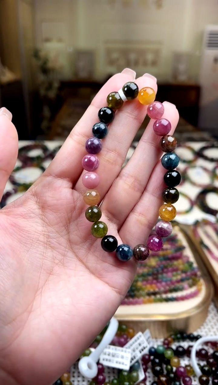 【闪购商品】/未镶嵌碧玺8mm+碧玺单圈多样性发货