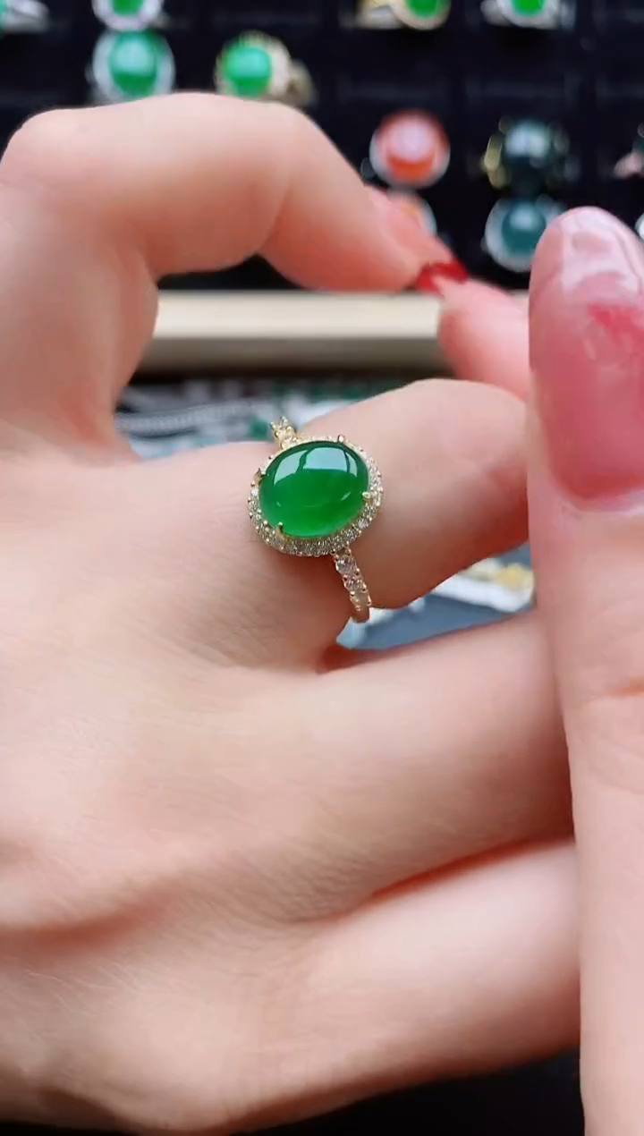 【闪购商品】翡翠戒指银S925镶嵌21321