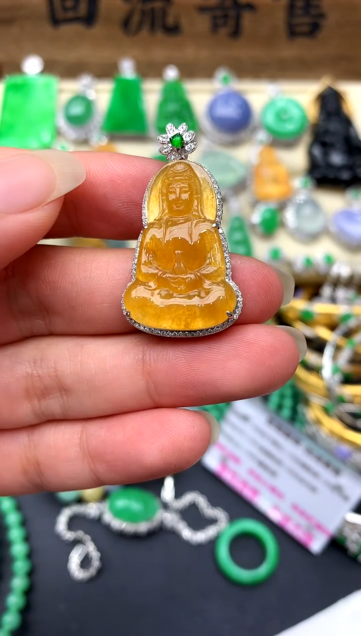 【闪购商品】翡翠颈饰18K金镶嵌299-中国好珍宝